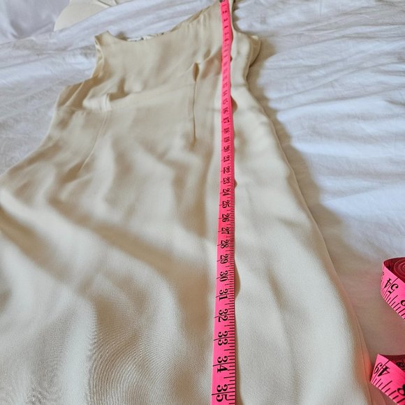 Windsmoor Pale Yellow Silk Sheath Sz 10 - Picture 14 of 15